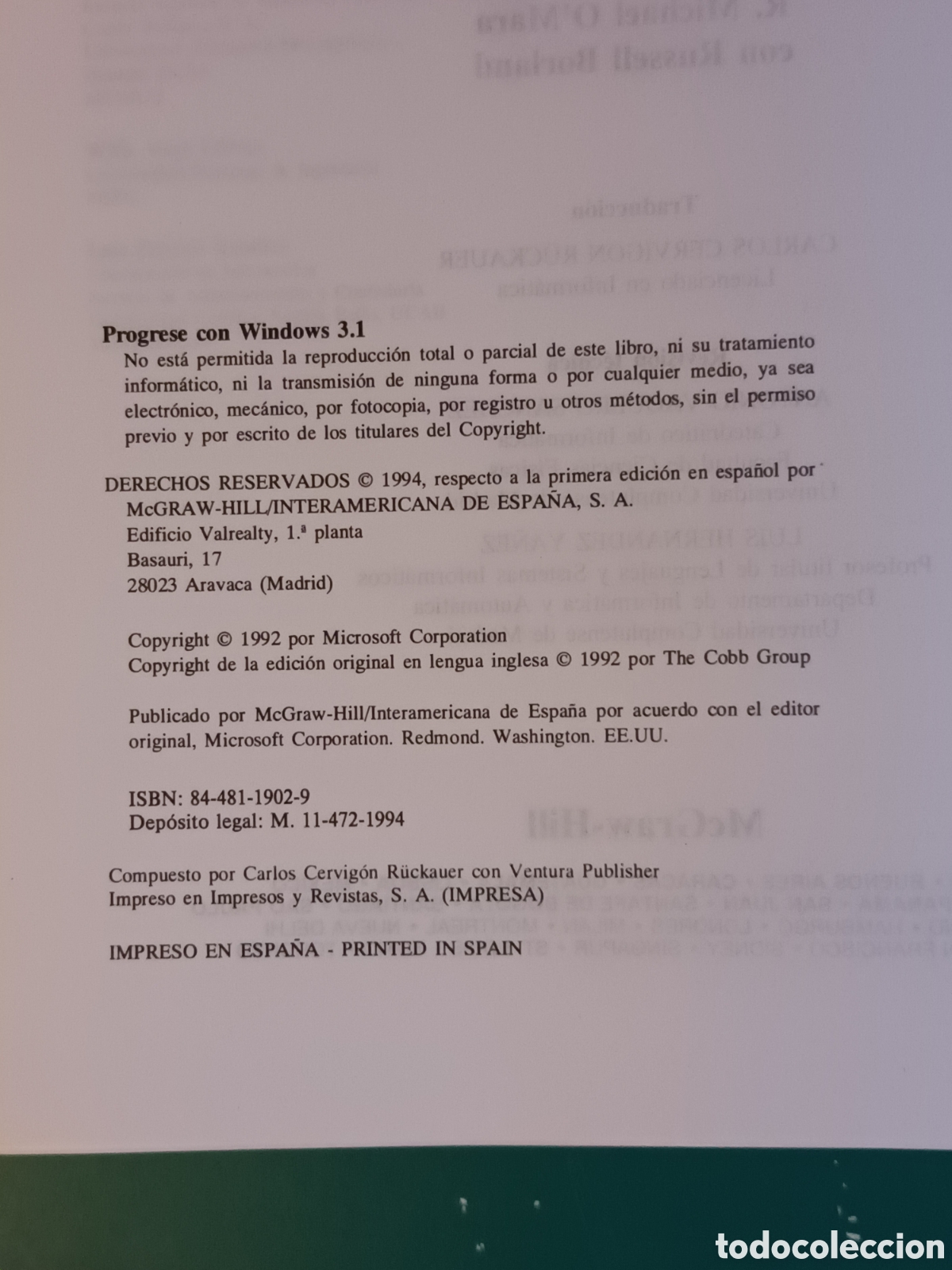 Libros de segunda mano: Progrese con Windows 3.1 Mc Graw Hill The Cobb Group Microsoft 1994 - Foto 4