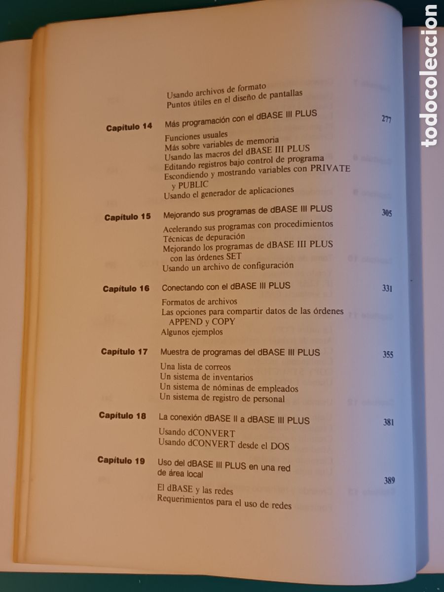 Libros de segunda mano: Aplique dBASE III Plus Edwar Jones Mc Graw Hill 1995 - Foto 8