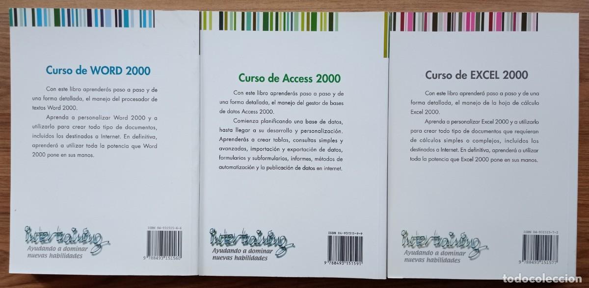 Libros de segunda mano: ** CURSOS DE EXCEL 2000 - ACCESS 2000 - WORD 2000 - LOTE 3 LIBROS (NUEVOS) - Foto 3