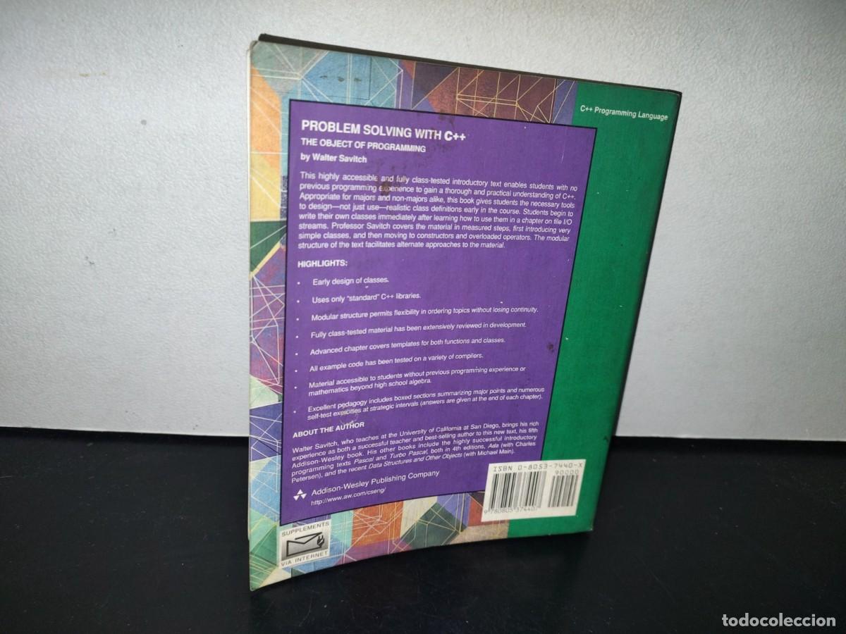 Libros de segunda mano: 82- PROBLEM SOLVING WITH C++ THE OBJECT OF PROGRAMMING - WALTER SAVITCH - 1996 - Foto 4