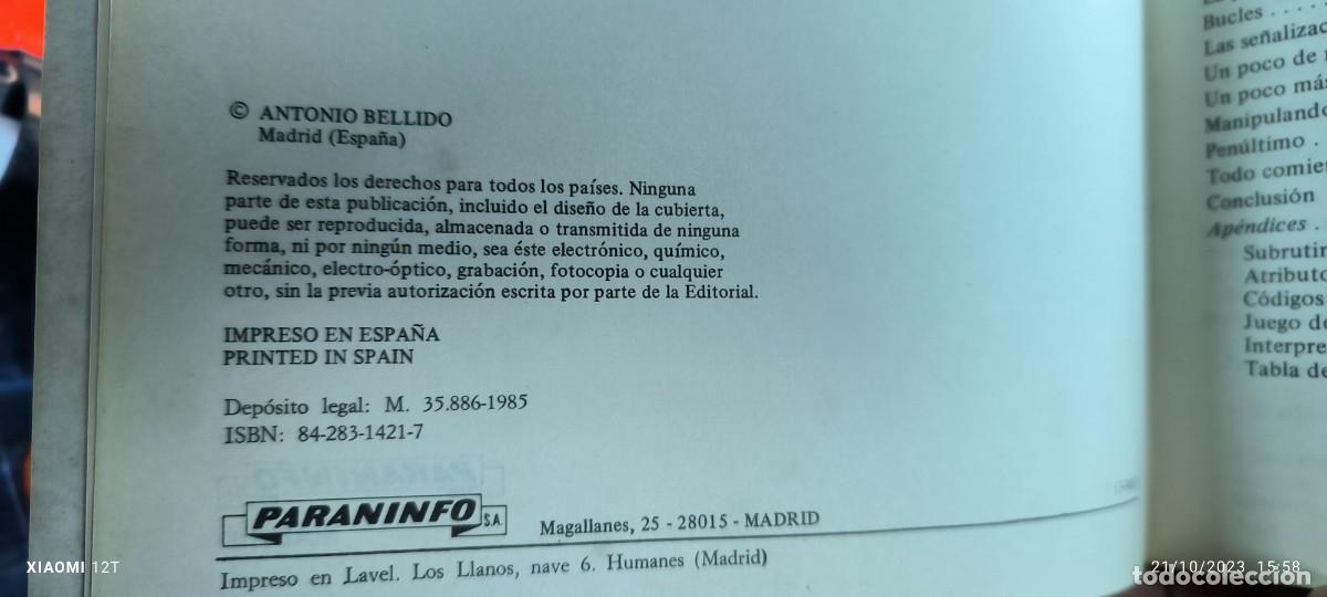 Libros de segunda mano: SPECTRUM: INICIACION AL CODIGO MAQUINA - Foto 2