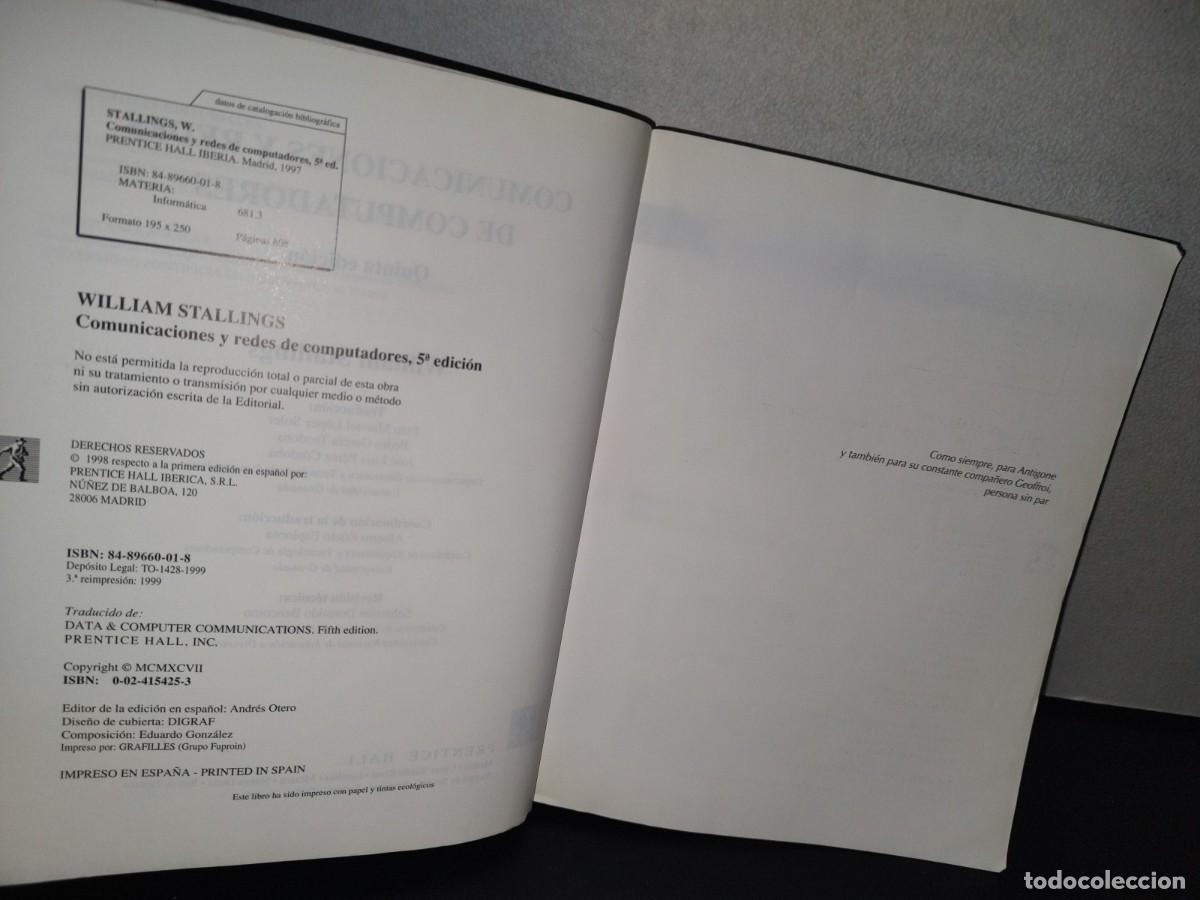 Libros de segunda mano: 82- COMUNICACIONES Y REDES DE COMPUTADORAS - WILLIAM STALINGS - Foto 6