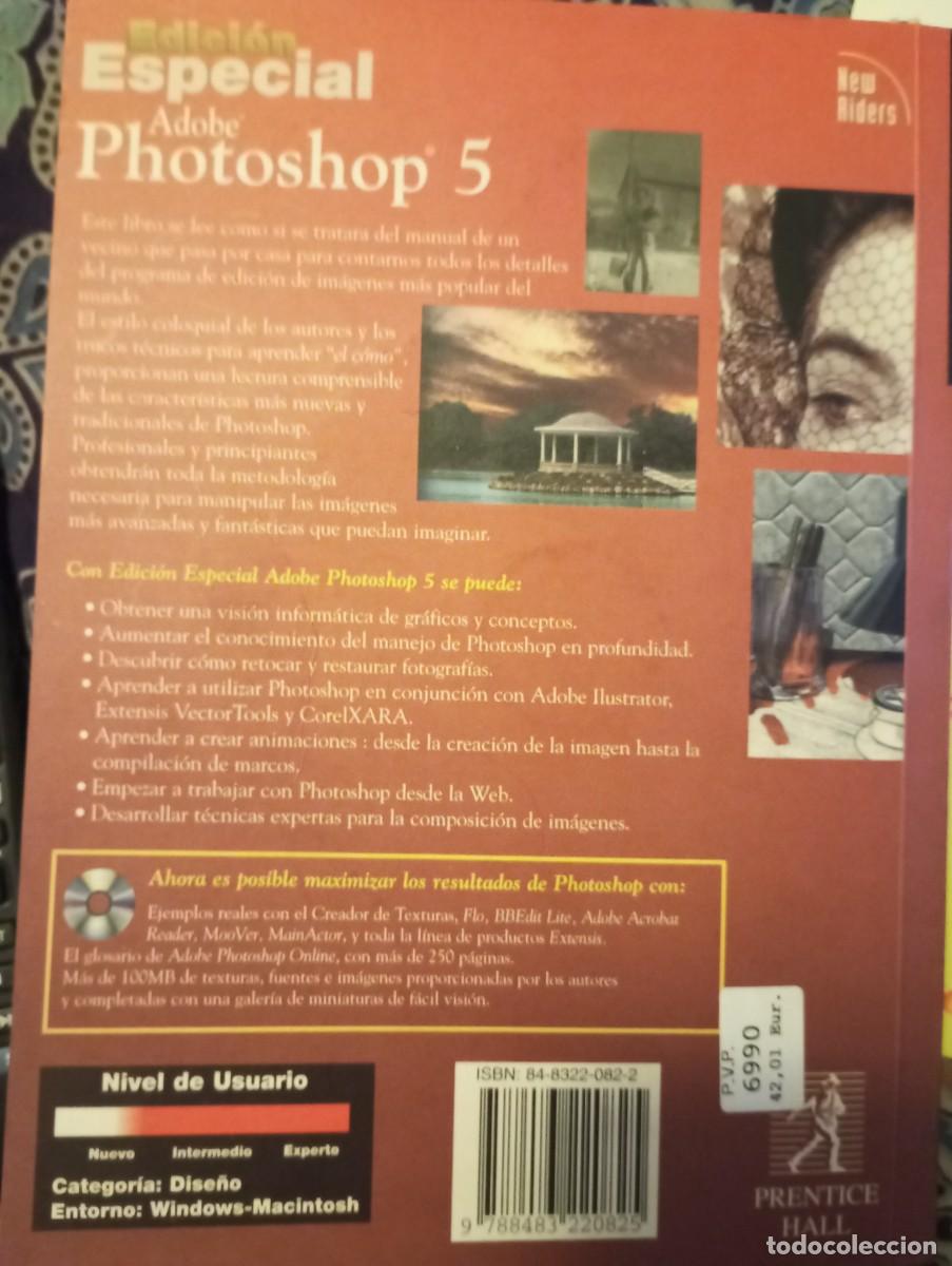 Libros de segunda mano: Libro de photoshop 5 con cd - Foto 2