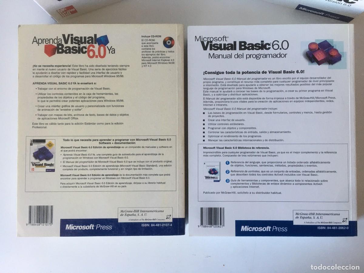 Libros de segunda mano: MICROSOFT VISUAL BASIC 6.0 EDICI&Oacute;N DE APRENDIZAJE - 2 LIBROS y 3 CD-ROMS - Mc GRAW HILL. A&Ntilde;O 1998 - Foto 6