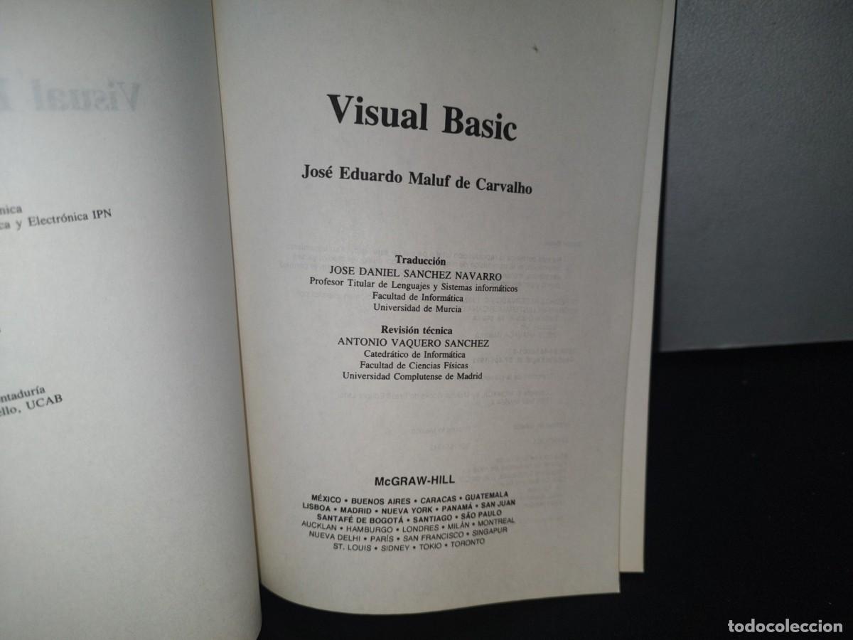 Libros de segunda mano: 85- MICROSOFT VISUAL BASIC - JOS&Eacute; EDUARDO MALUF DE CARVALHO - 1992 - Foto 4
