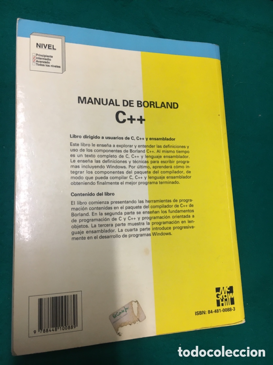 Libros de segunda mano: Libro Manual de Borland C+++ -Chris H. Pappas/William H. Murray - Foto 2