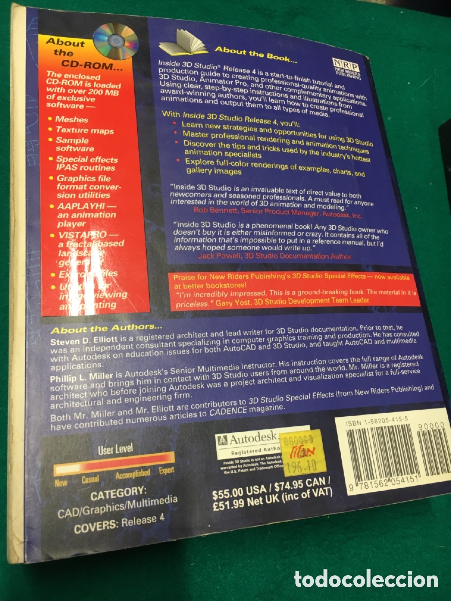 Libros de segunda mano: 3D STUDIO Inside / Creaci&oacute;n de im&aacute;genes sint&eacute;ticas en su PC / Max 2 - Foto 3