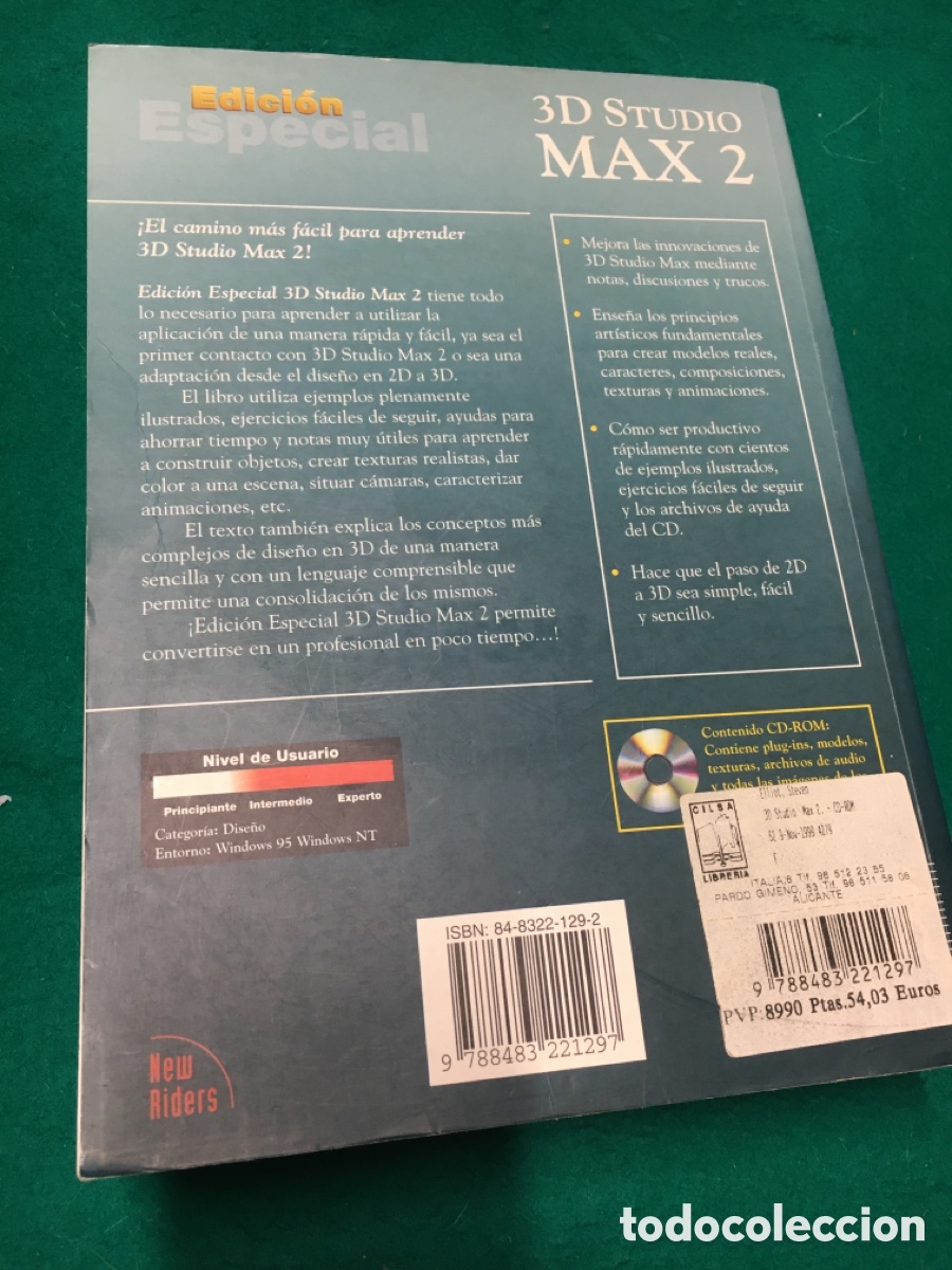 Libros de segunda mano: 3D STUDIO Inside / Creaci&oacute;n de im&aacute;genes sint&eacute;ticas en su PC / Max 2 - Foto 8