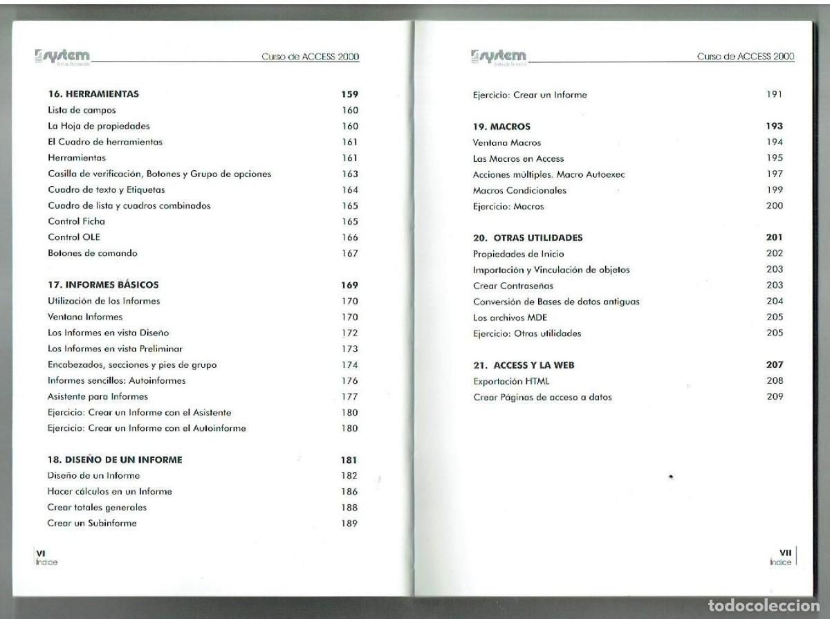 Libros de segunda mano: CURSO DE MICROSOFT. ACCESS 2000. SYSTEM. CENTRO DE FORMACI&Oacute;N. (B/A32.1) - Foto 5
