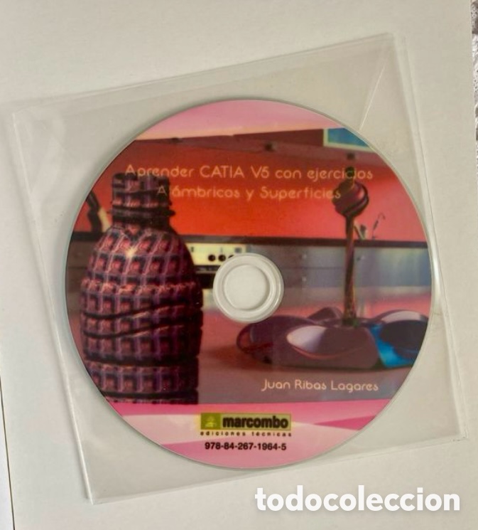 Libros de segunda mano: APRENDER CATIA V5 CON EJERCICIOS ALAMBRICOS Y SUPERFICIES. CONTIENE CD. - Foto 2