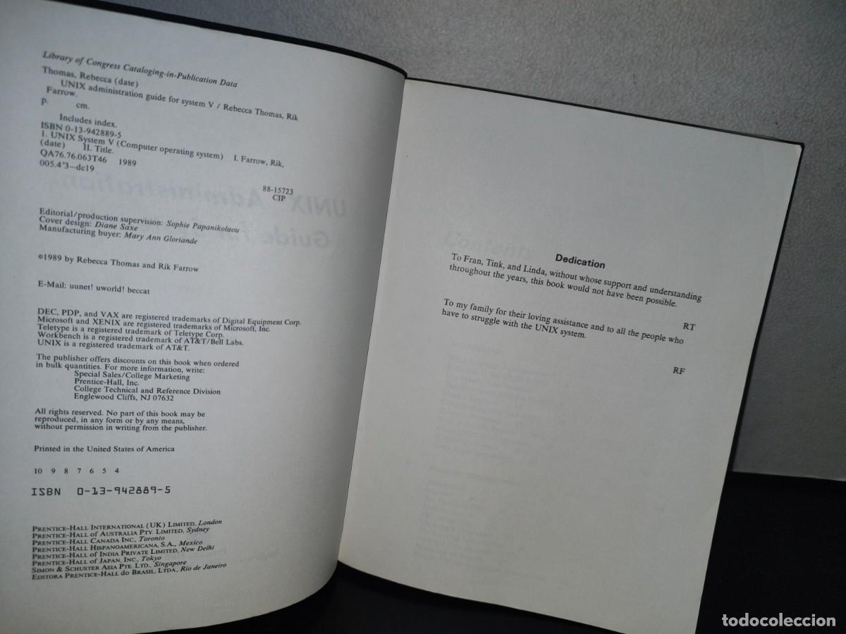 Libros de segunda mano: 128- UNIX. ADMINISTRATION GUIDE FOR SYSTEM V. REBECCA THOMAS, PHD, RIK FARROW - Foto 5