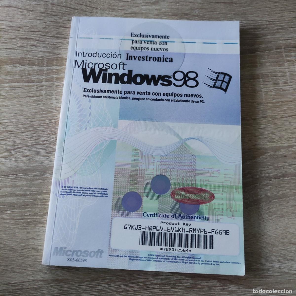 Libros de segunda mano: LIBRO 1998 - INTRODUCCION MICROSOFT WINDOWS 98 - 148PG 200GR - INFORMATICA - Foto 1