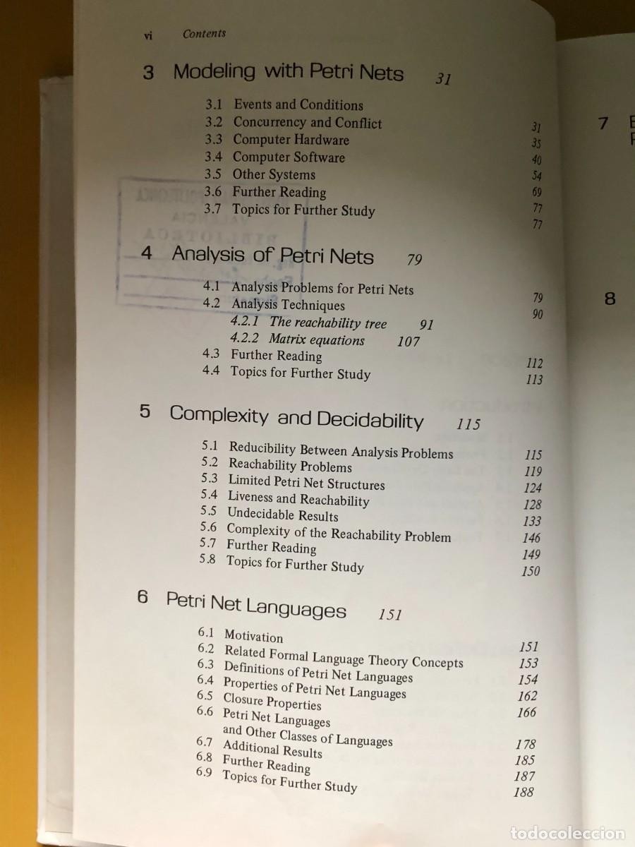Libros de segunda mano: Petri Net Theory and the Modeling Of System - Foto 2