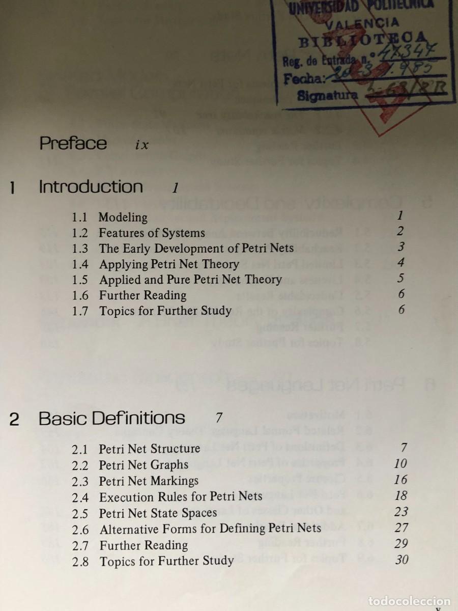 Libros de segunda mano: Petri Net Theory and the Modeling Of System - Foto 3