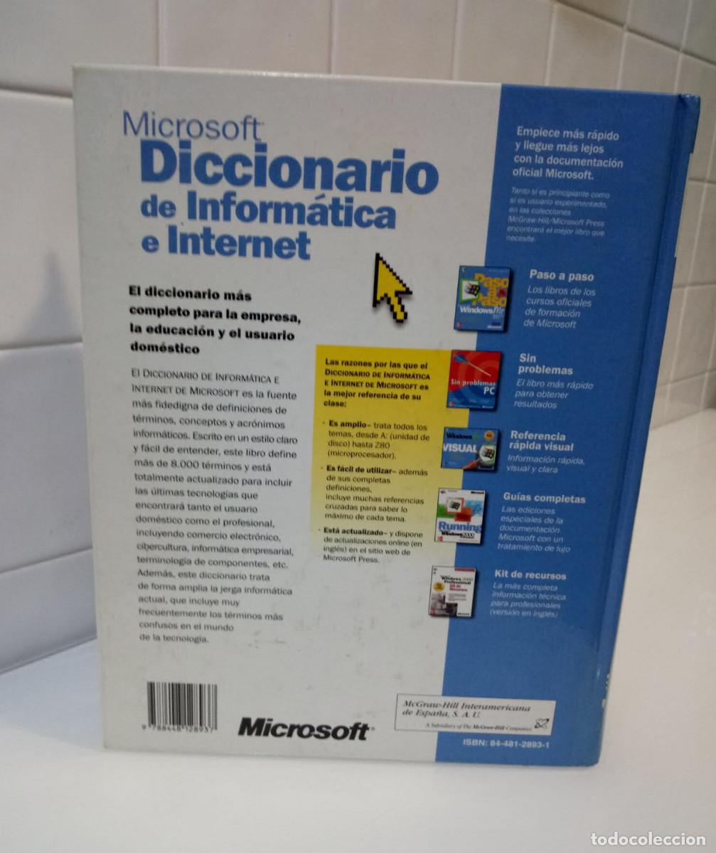 Libros de segunda mano: LIBRO DICCIONARIO DE INFORM&Aacute;TICA E INTERNET DE MICROSOFT. 2001, MCGRAW-HILL. TAPA - Foto 2