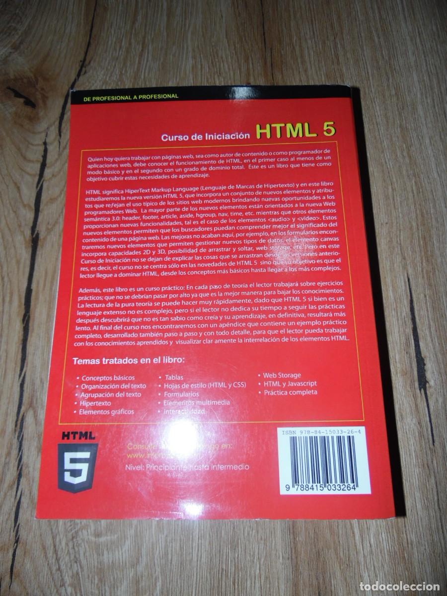 Libros de segunda mano: HTML 5 Curso de iniciaci&oacute;n S. McCracken - DAndrea - Foto 2