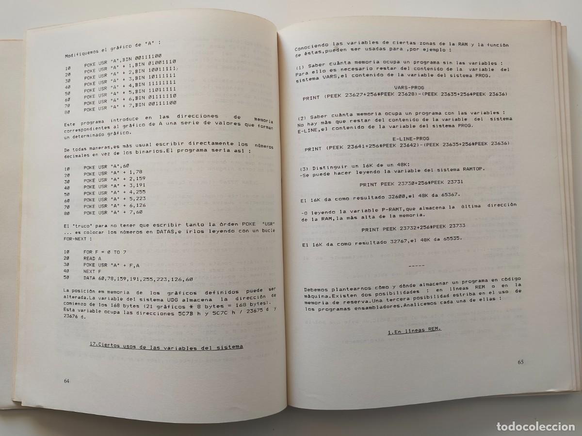 Libros de segunda mano: EL LIBRO DE CODIGO MAQUINA DEL SPECTRUM - Juan Martinez Velarde - Editorial PARANINFO 1984 - Foto 4
