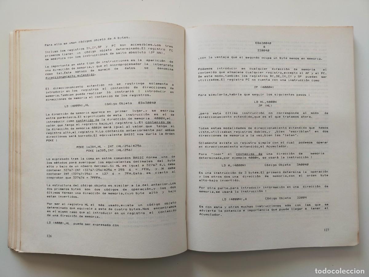 Libros de segunda mano: EL LIBRO DE CODIGO MAQUINA DEL SPECTRUM - Juan Martinez Velarde - Editorial PARANINFO 1984 - Foto 6