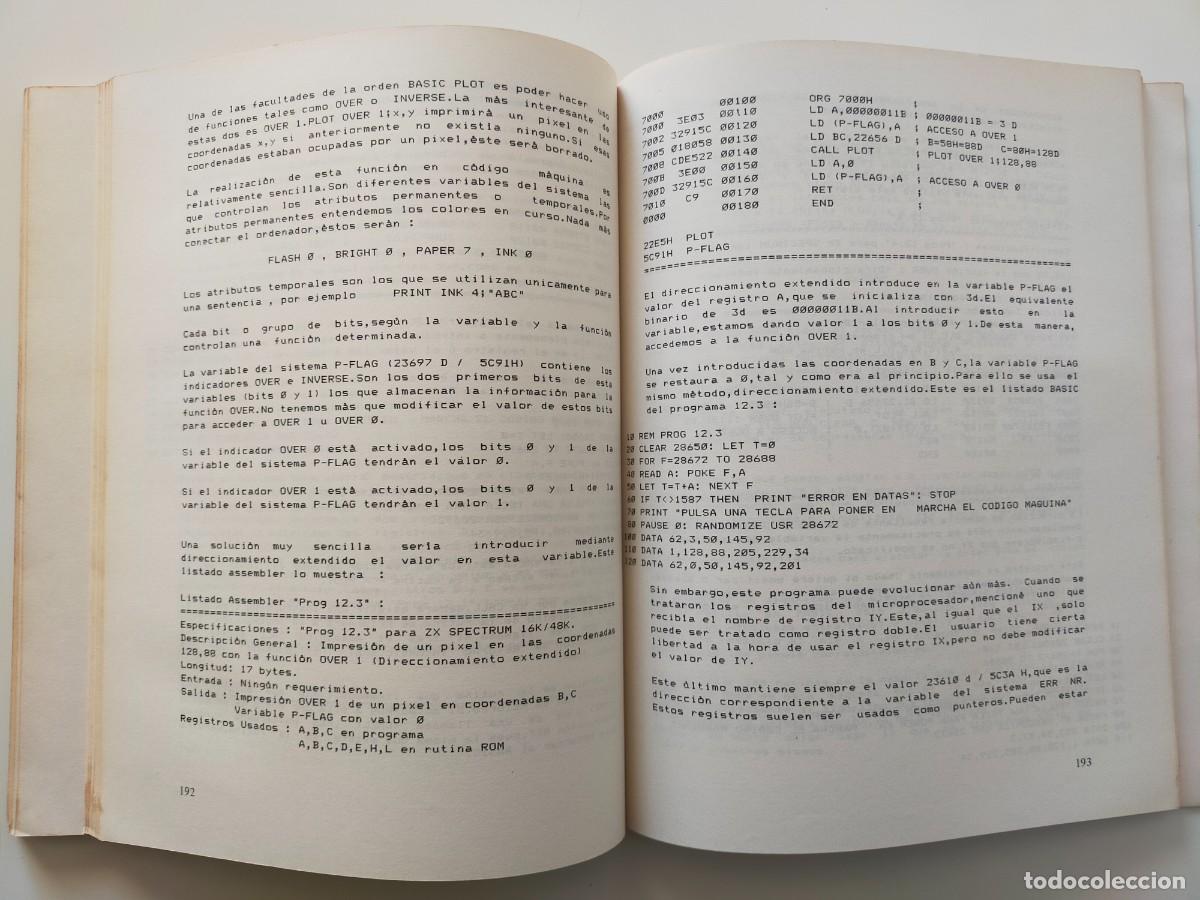 Libros de segunda mano: EL LIBRO DE CODIGO MAQUINA DEL SPECTRUM - Juan Martinez Velarde - Editorial PARANINFO 1984 - Foto 7