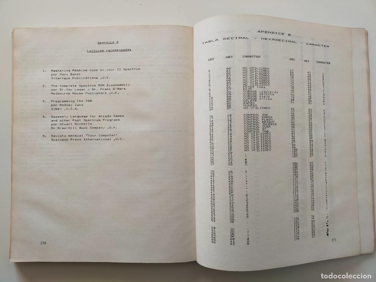 Libros de segunda mano: EL LIBRO DE CODIGO MAQUINA DEL SPECTRUM - Juan Martinez Velarde - Editorial PARANINFO 1984 - Foto 9