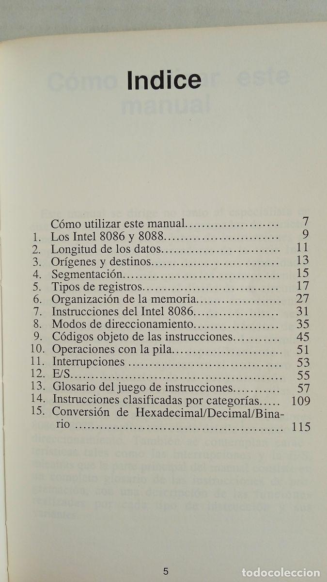 Libros de segunda mano: MICROMANUALES Programaci&oacute;n 8088/8086 ANAYA MULTIMEDIA - Foto 3