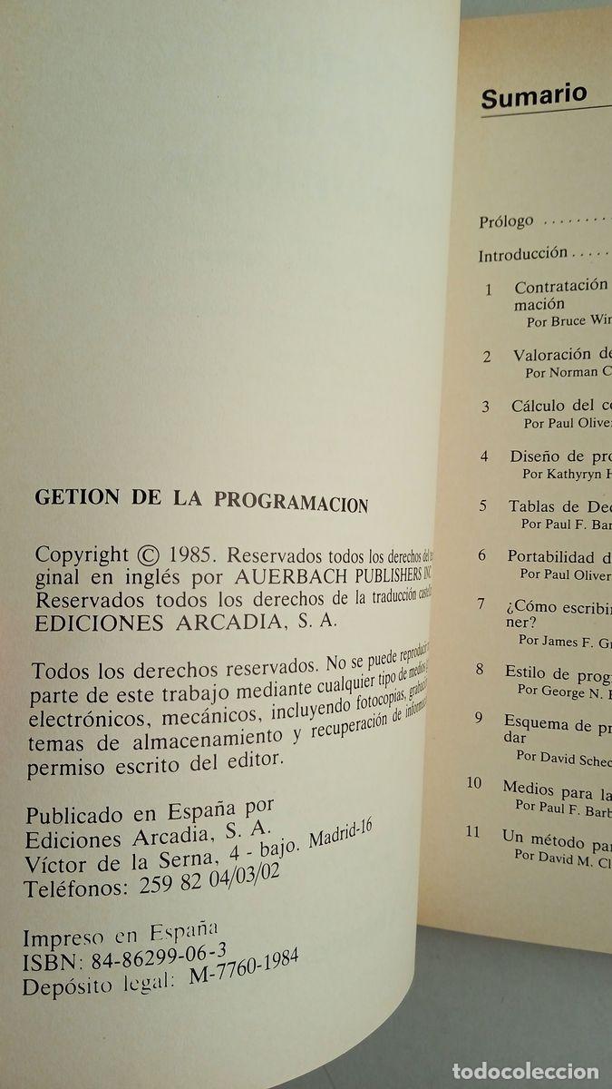 Libros de segunda mano: GESTI&Oacute;N DE LA PROGRAMACI&Oacute;N. Gu&iacute;as pr&aacute;cticas CHIP-AUERBACH - Foto 3