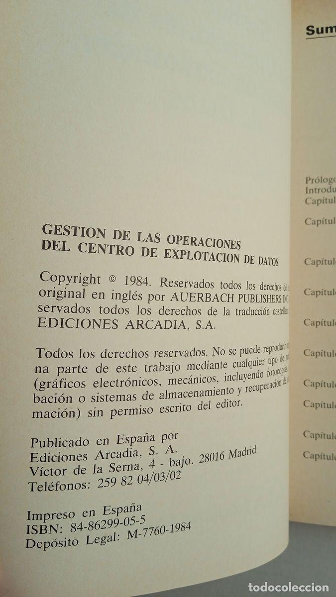 Libros de segunda mano: GESTI&Oacute;N DE LAS OPERACIONES DEL CENTRO DE EXPLOTACI&Oacute;N DE DATOS. Gu&iacute;as pr&aacute;cticas CHIP-AUERBACH - Foto 2
