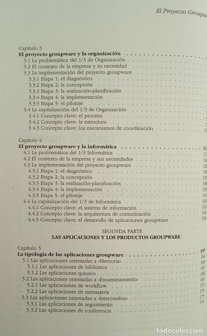 Libros de segunda mano: EL PROYECTO GROUPWARE. Melissa SAADOUN. Software corporativo - Foto 4