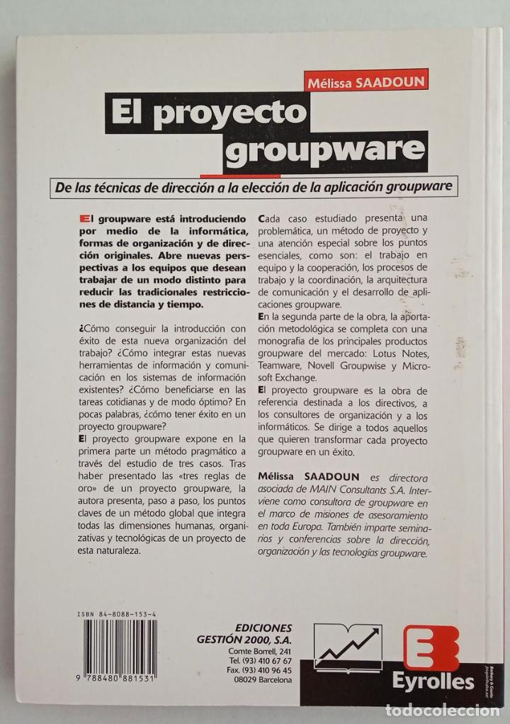 Libros de segunda mano: EL PROYECTO GROUPWARE. Melissa SAADOUN. Software corporativo - Foto 8