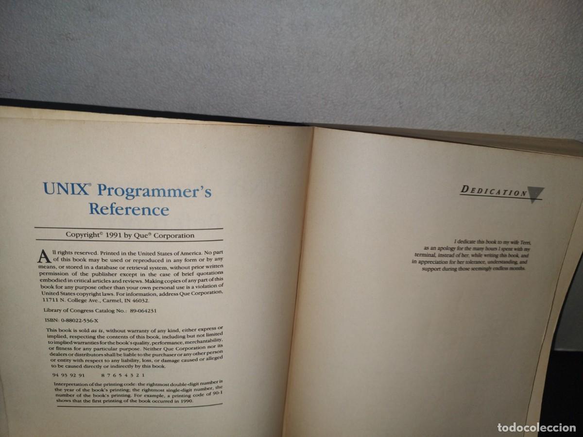 Libros de segunda mano: 132- UNIX PROGRAMMERS REFERENCE - JOHN J. VALLEY - 1991 - Foto 5