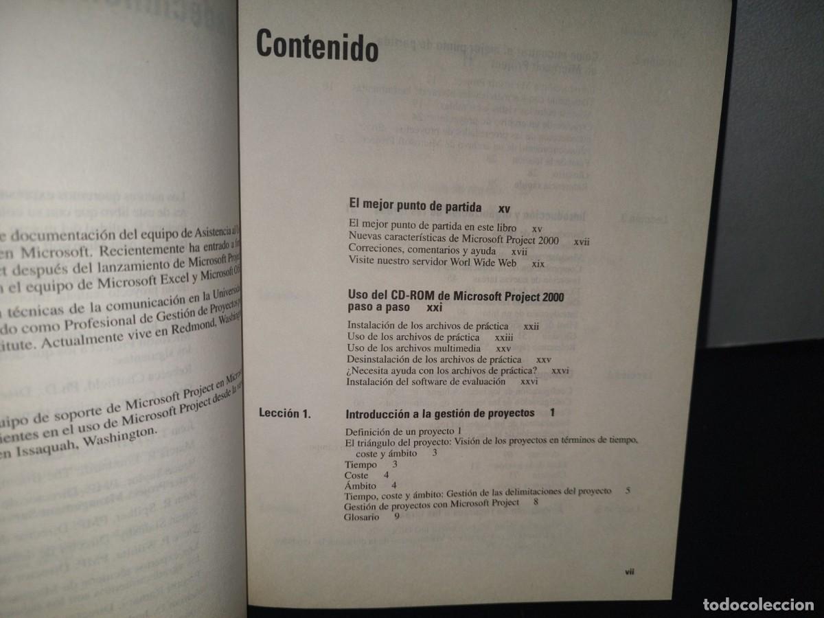 Libros de segunda mano: 132- MICROSOFT PROJECT 2000 PASO A PASO - CARL S. CHATFIELD PMP, TIMOTHY D. JOHNSON - Foto 7