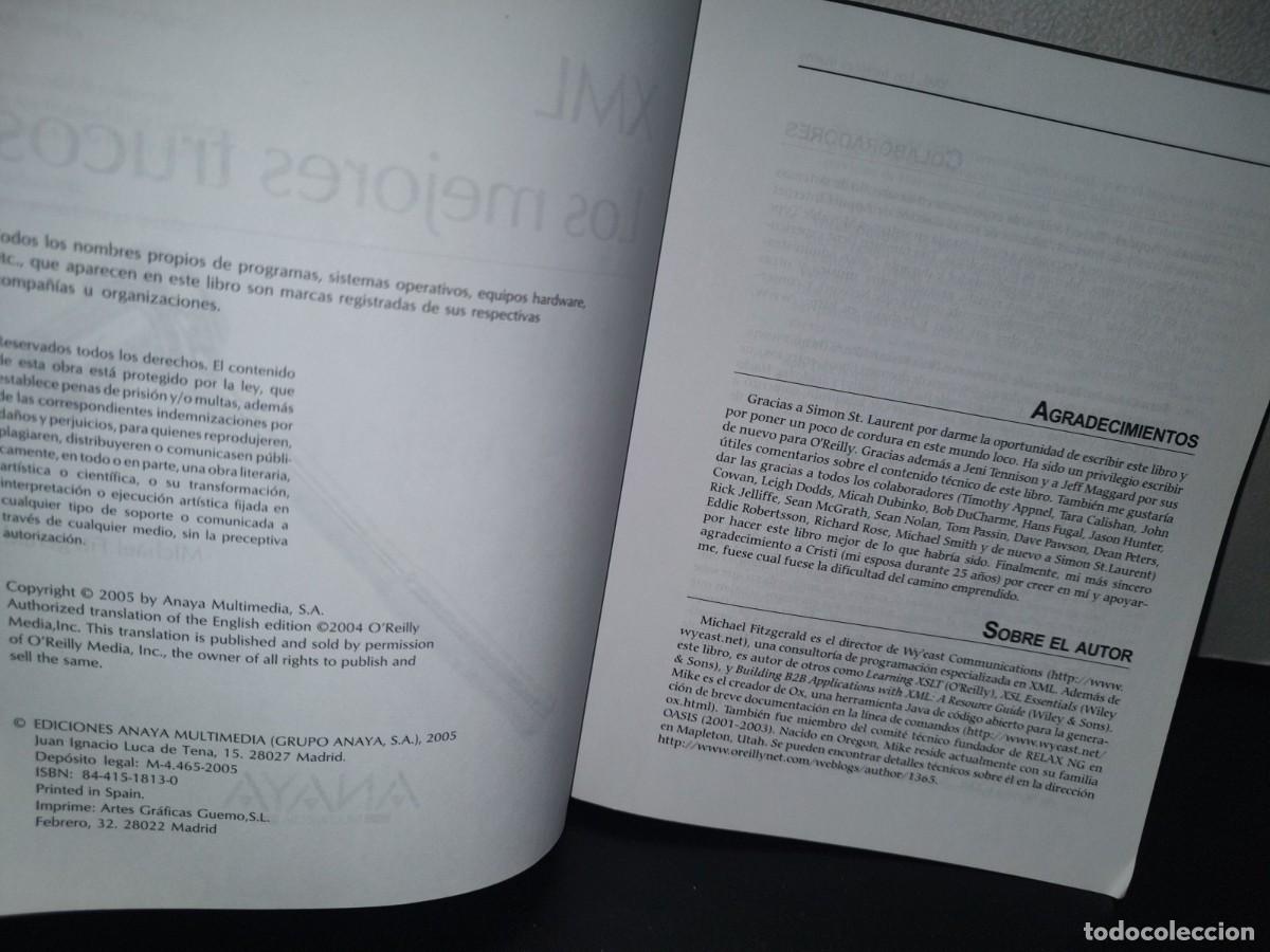 Libros de segunda mano: 86- XML. LOS MEJORES TRUCOS - MICHAEL FITZGERALD - Foto 5