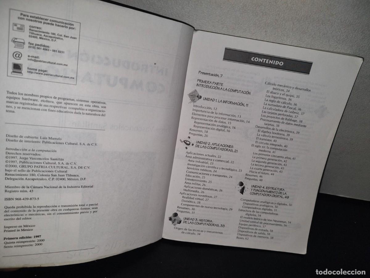Libros de segunda mano: 94- INTRODUCCI&Oacute;N A LA COMPUTACI&Oacute;N - JORGE VASCONCELOS SANTILL&Aacute;N - Foto 5