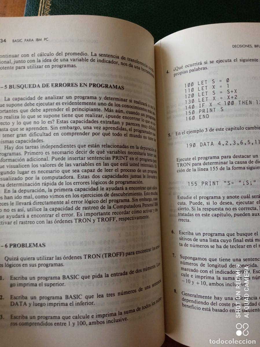 Libros de segunda mano: BASIC PARA IBM/PC MANUAL PR&Aacute;CTICO. HERBERT PECKHAM - Foto 3