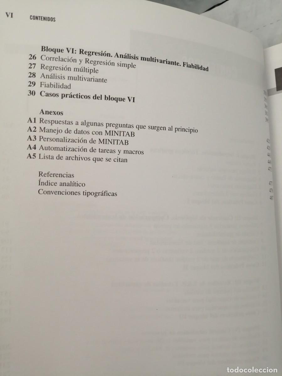 Libros de segunda mano: Estad&iacute;stica Pr&aacute;ctica con MINITAB (Incluye CD) - Foto 6