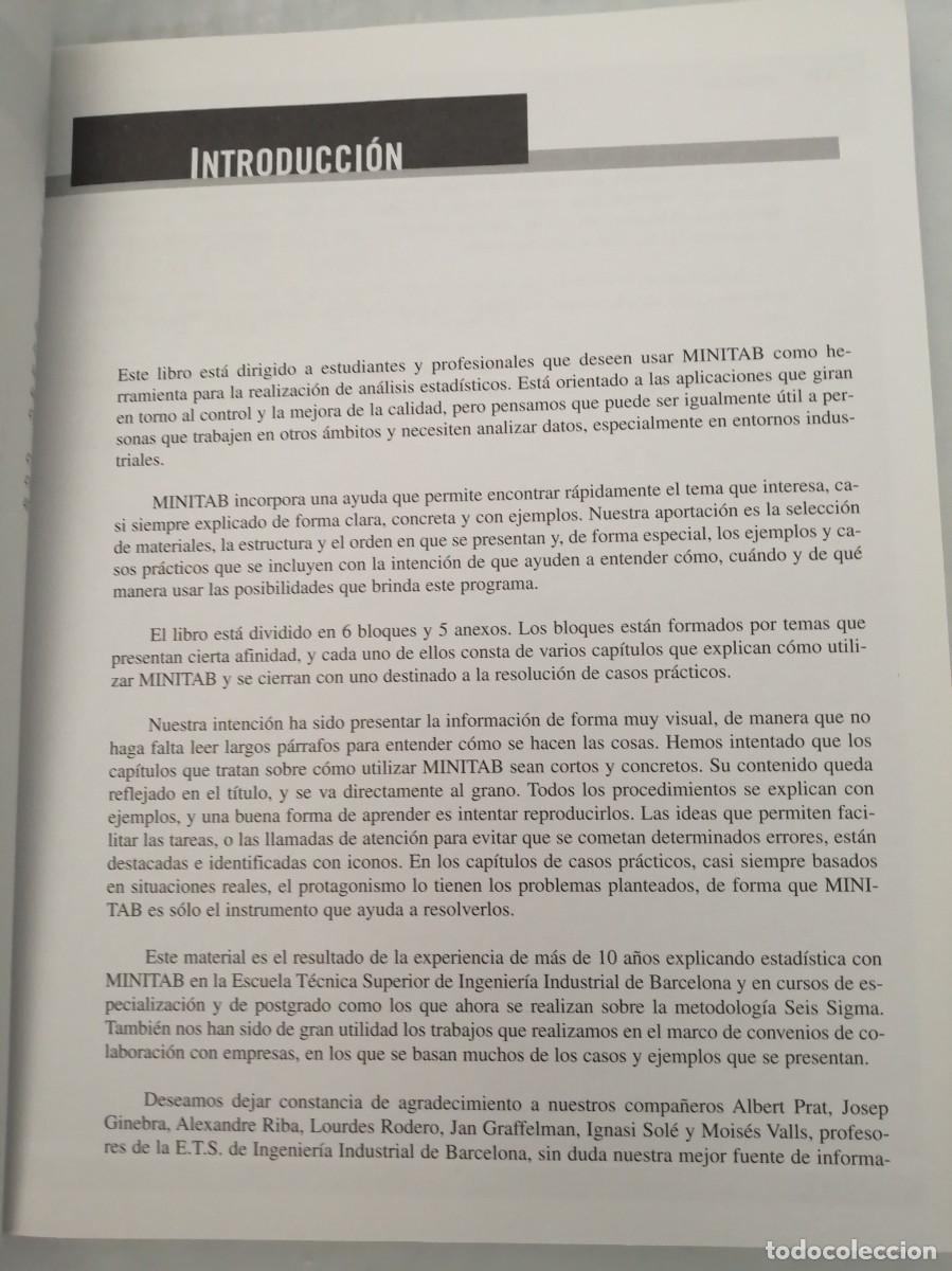 Libros de segunda mano: Estad&iacute;stica Pr&aacute;ctica con MINITAB (Incluye CD) - Foto 7