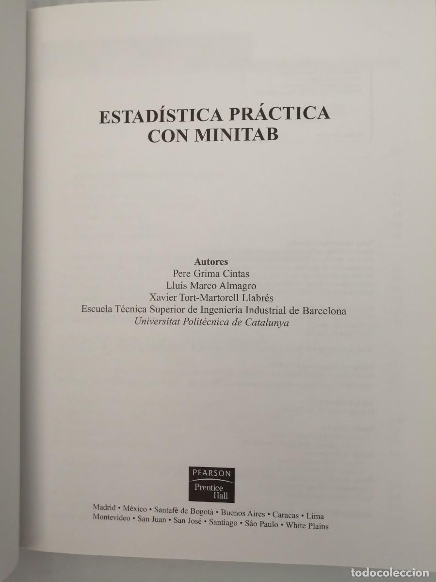 Libros de segunda mano: Estad&iacute;stica Pr&aacute;ctica con MINITAB (Incluye CD) - Foto 4