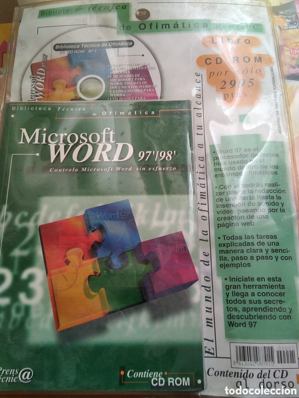 Libros de segunda mano: Microsoft Word 97/98 revista libro inform&aacute;tica incluye CD - Foto 1
