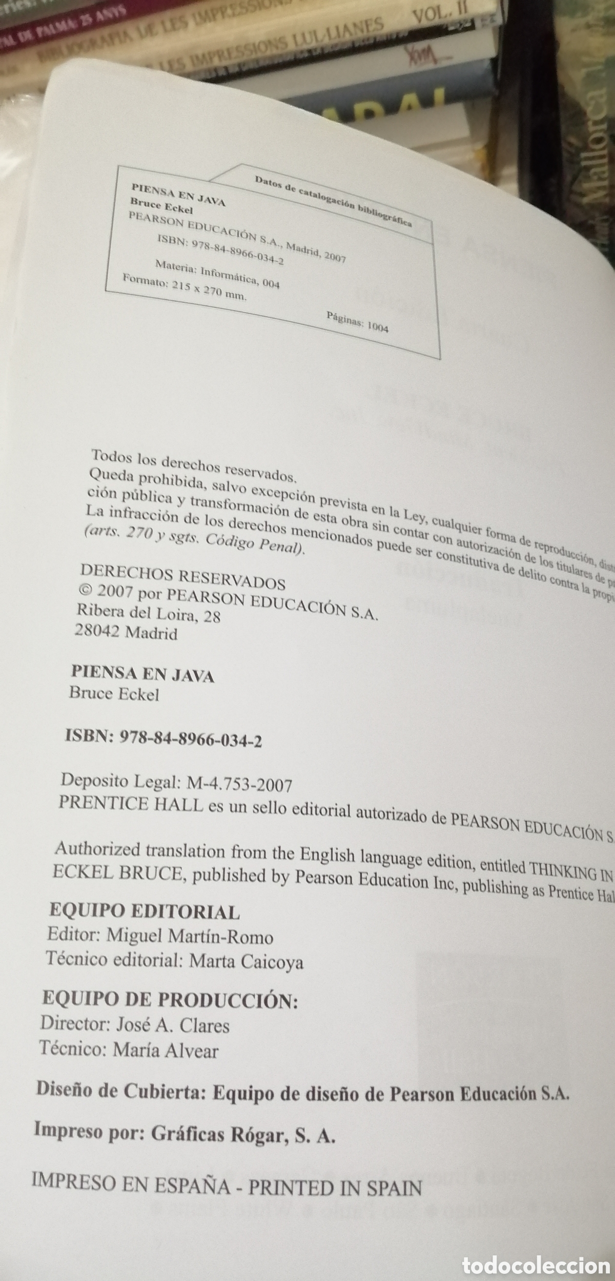 Libros de segunda mano: Piensa en Java 4 Edici&oacute;n Pearson Bruce Eckel - Foto 6