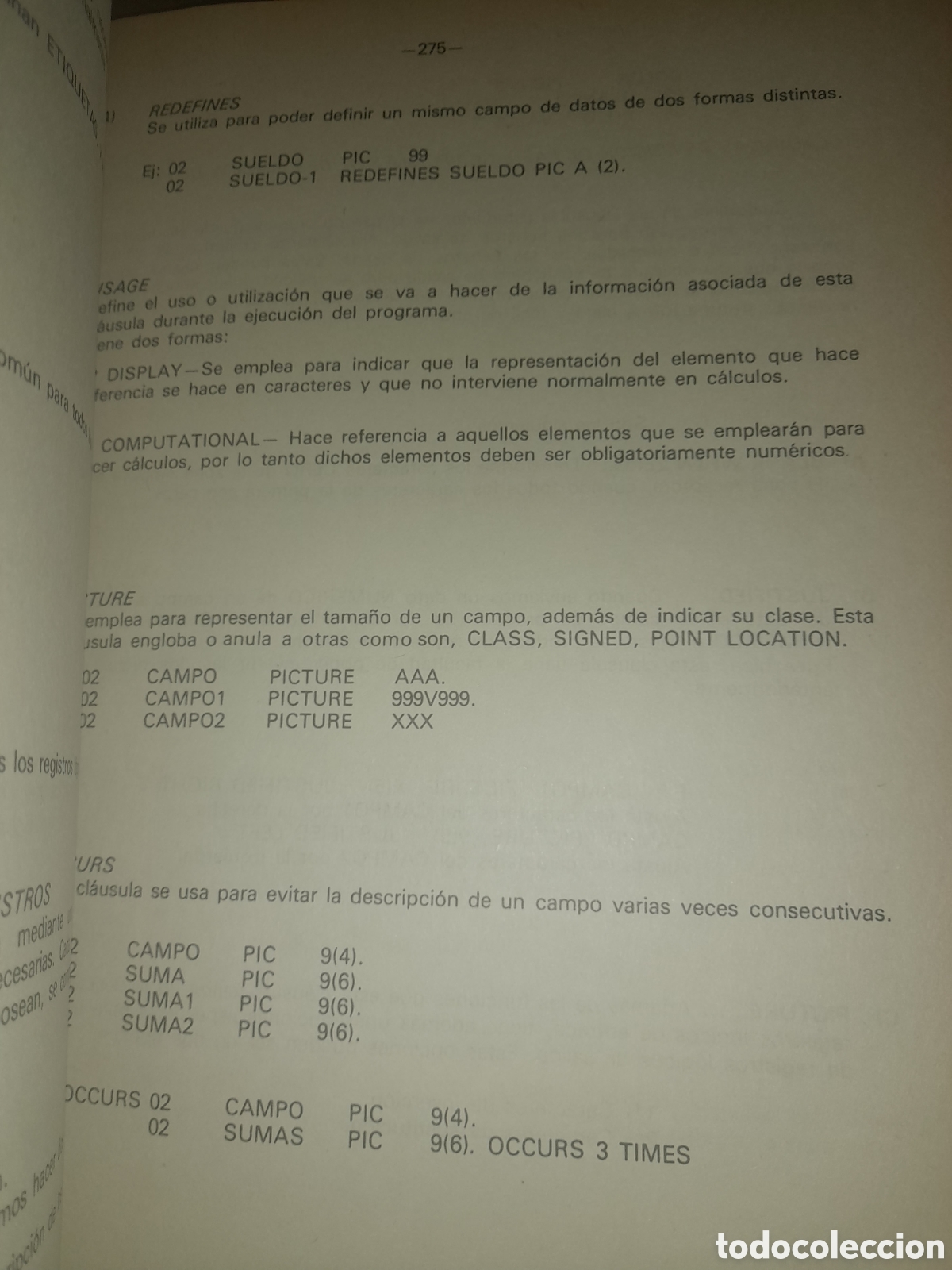 Libros de segunda mano: LIBRO EJERCICIOS TENFOR DIVISION INFORMATICA PROGRAMADOR LENGUAJE COBOL UNICO ? 1980 - Foto 3