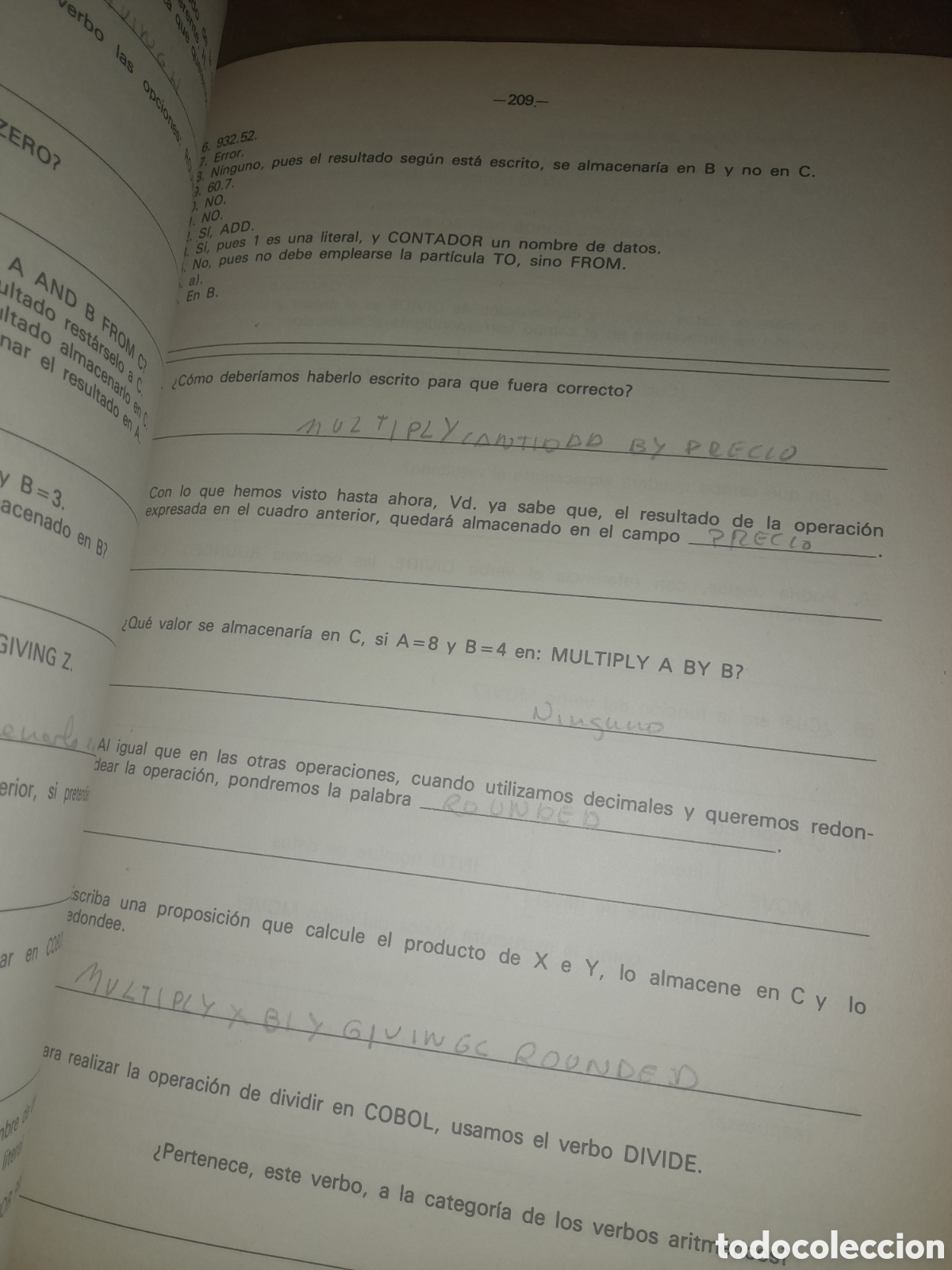 Libros de segunda mano: LIBRO EJERCICIOS TENFOR DIVISION INFORMATICA PROGRAMADOR LENGUAJE COBOL UNICO ? 1980 - Foto 12