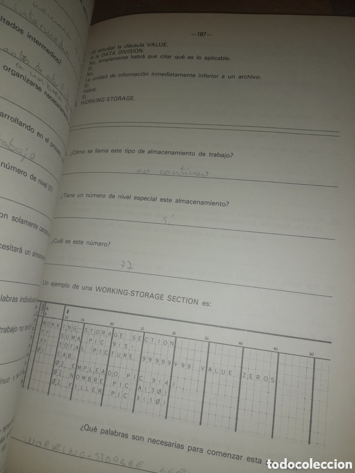 Libros de segunda mano: LIBRO EJERCICIOS TENFOR DIVISION INFORMATICA PROGRAMADOR LENGUAJE COBOL UNICO ? 1980 - Foto 13