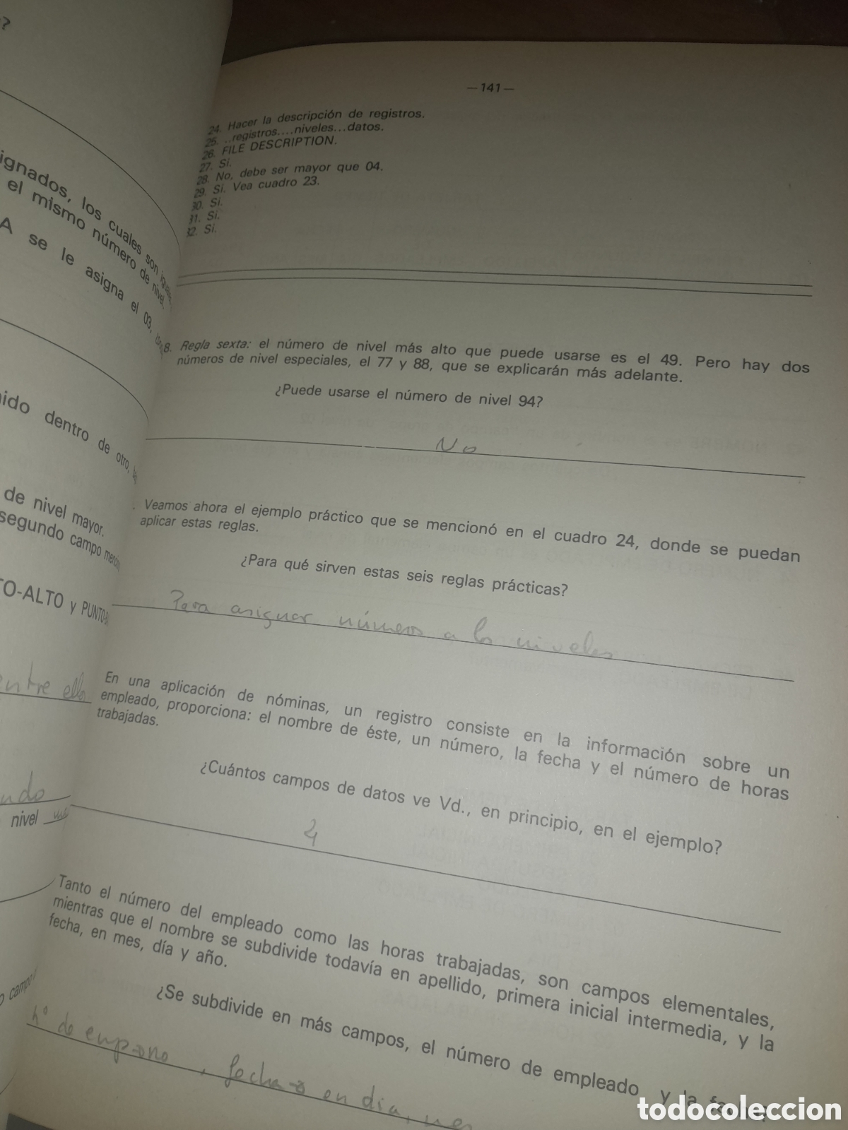 Libros de segunda mano: LIBRO EJERCICIOS TENFOR DIVISION INFORMATICA PROGRAMADOR LENGUAJE COBOL UNICO ? 1980 - Foto 15