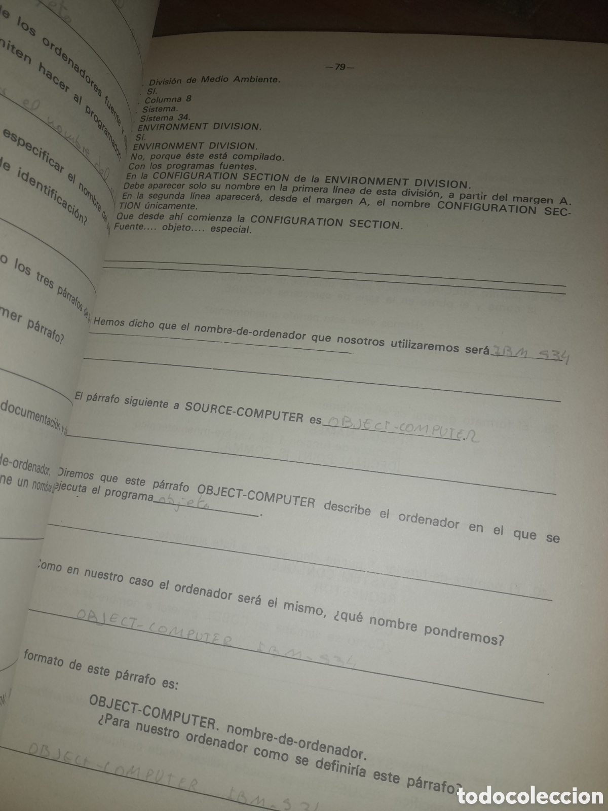Libros de segunda mano: LIBRO EJERCICIOS TENFOR DIVISION INFORMATICA PROGRAMADOR LENGUAJE COBOL UNICO ? 1980 - Foto 19
