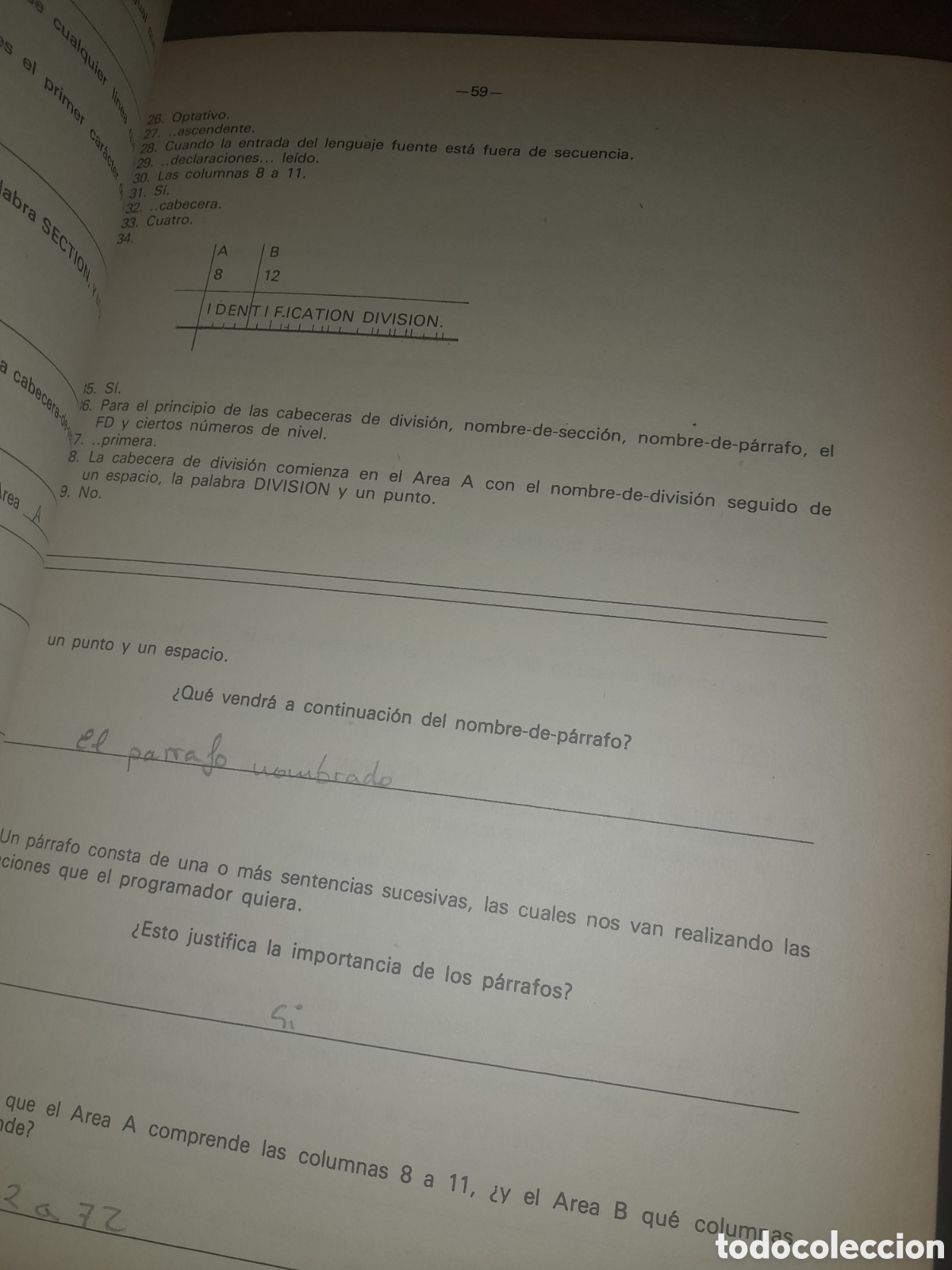Libros de segunda mano: LIBRO EJERCICIOS TENFOR DIVISION INFORMATICA PROGRAMADOR LENGUAJE COBOL UNICO ? 1980 - Foto 20