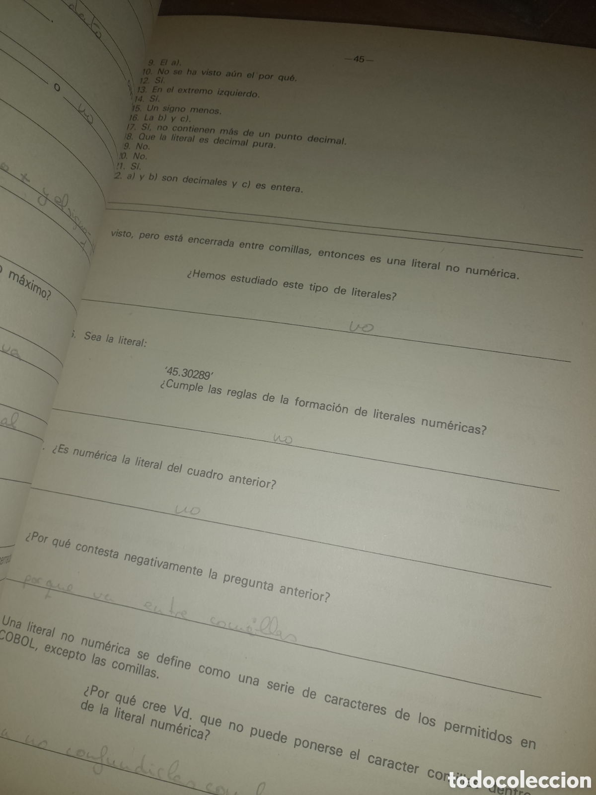 Libros de segunda mano: LIBRO EJERCICIOS TENFOR DIVISION INFORMATICA PROGRAMADOR LENGUAJE COBOL UNICO ? 1980 - Foto 21