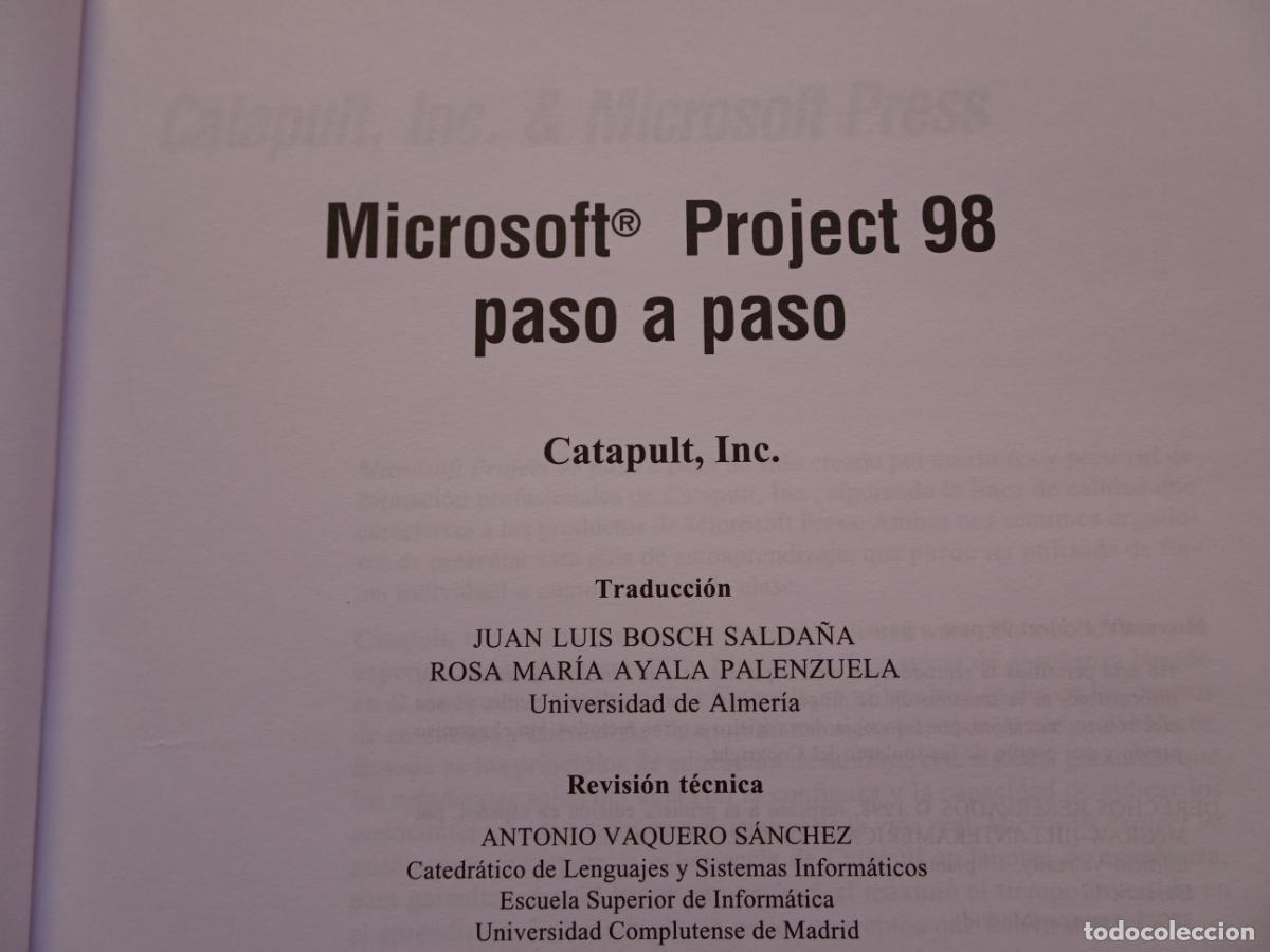 Libros de segunda mano: microsoft project 98 paso a paso libro con cd-rom McGraw Hill 2000 - Foto 5