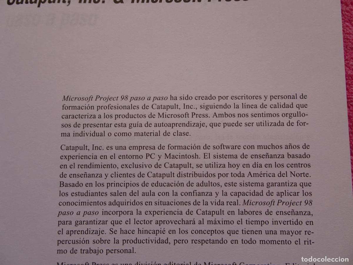Libros de segunda mano: microsoft project 98 paso a paso libro con cd-rom McGraw Hill 2000 - Foto 8
