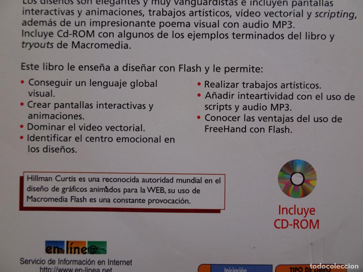 Libros de segunda mano: dise&ntilde;o web con flash 2000 hillman curtis editorial anaya contiene cd - Foto 14