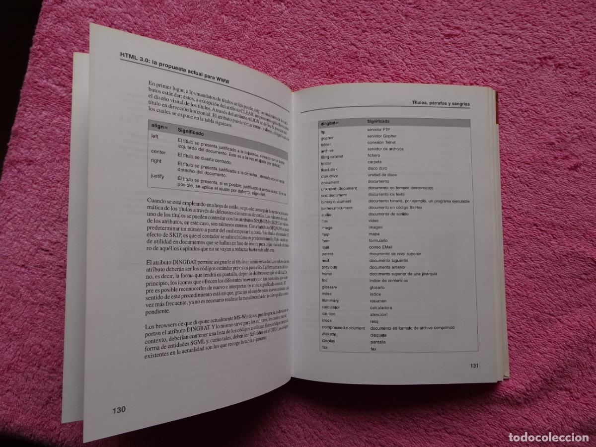 Libros de segunda mano: el gran libro de html como publicar en interneteditorial marcombo 1996 edici&oacute;n 1&ordf; joachim schwarte - Foto 9